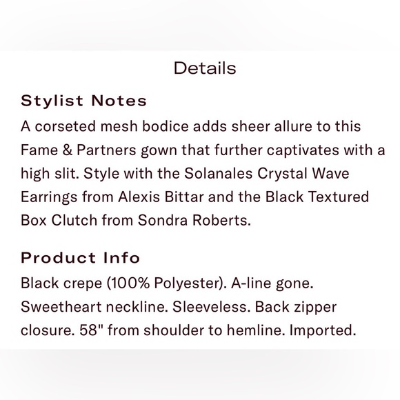 Fame and Partners Francesca Black Mesh Gown - Picture 6 of 16